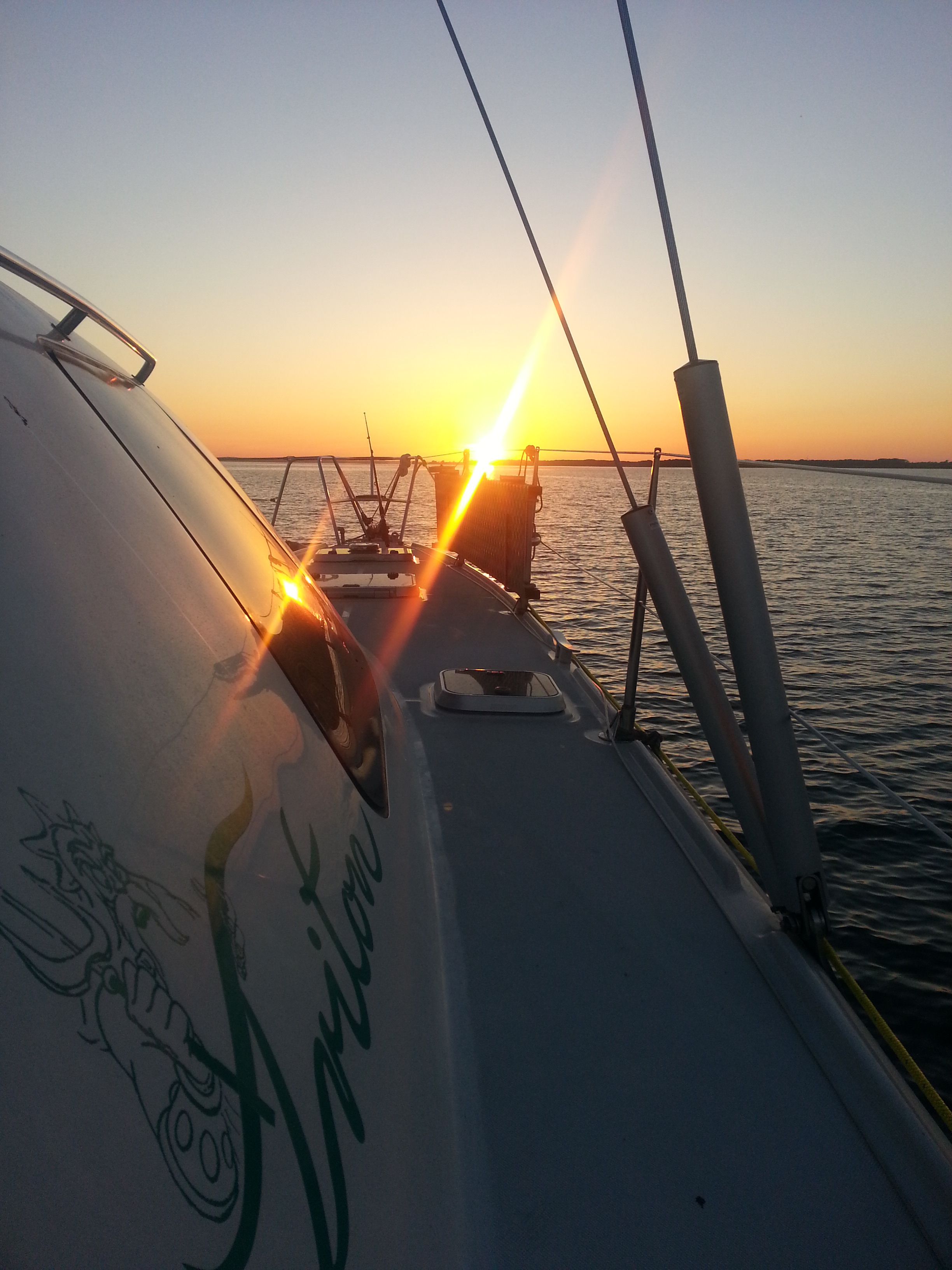 fängt den Sonnenuntergang